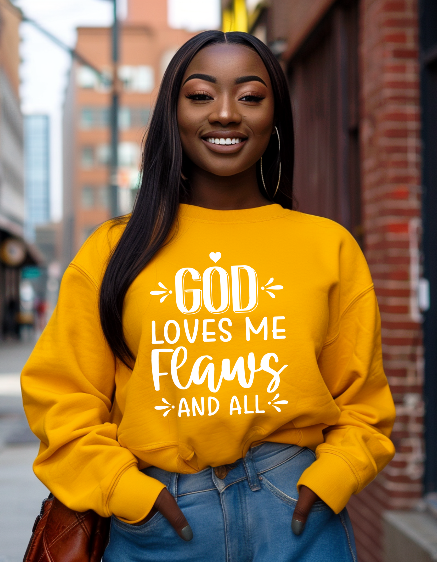 God loves me flaws Sweatshirt