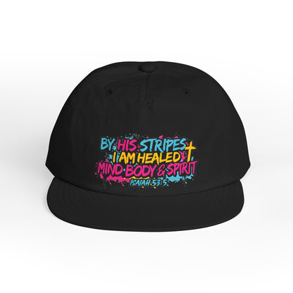 "By His Stripes I Am Healed" Christian Graphic Cap
