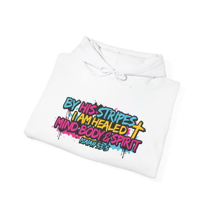 “By His Stripes I Am Healed” Christian Hoodie – Faith Pullover
