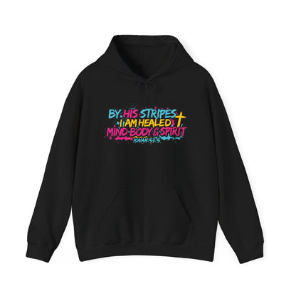 “By His Stripes I Am Healed” Christian Hoodie – Faith Pullover